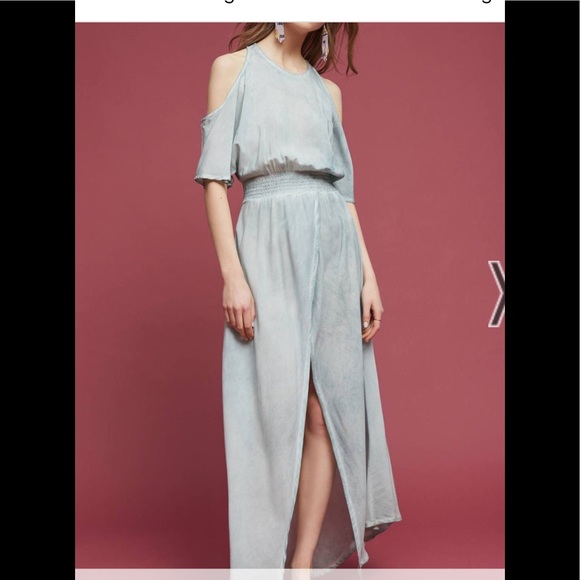 open shoulder maxi dress